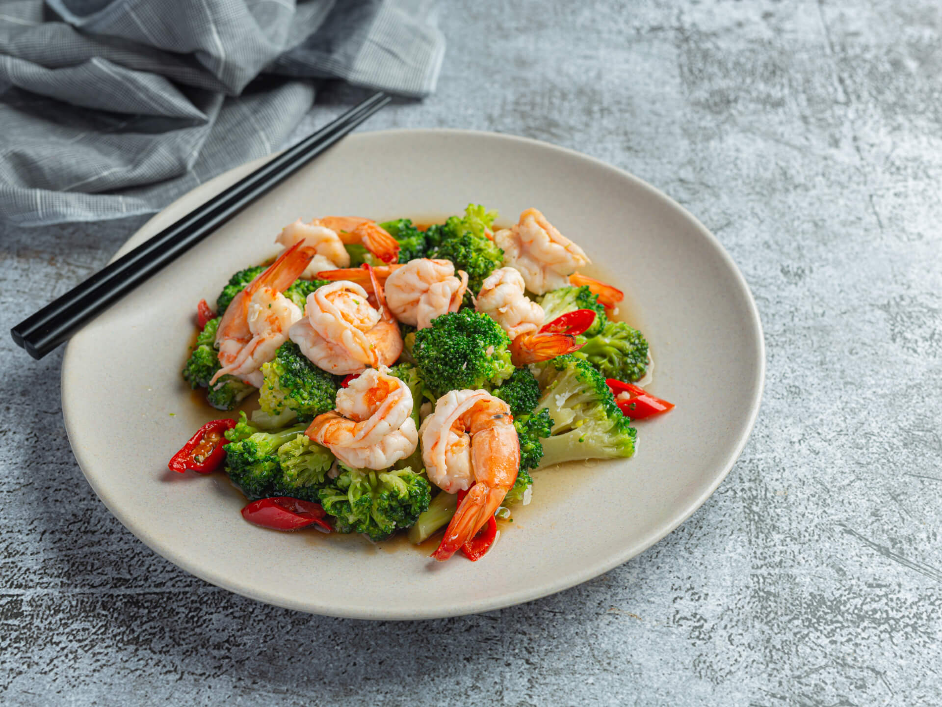 Prawn Broccoli (Indian Chinese Style)